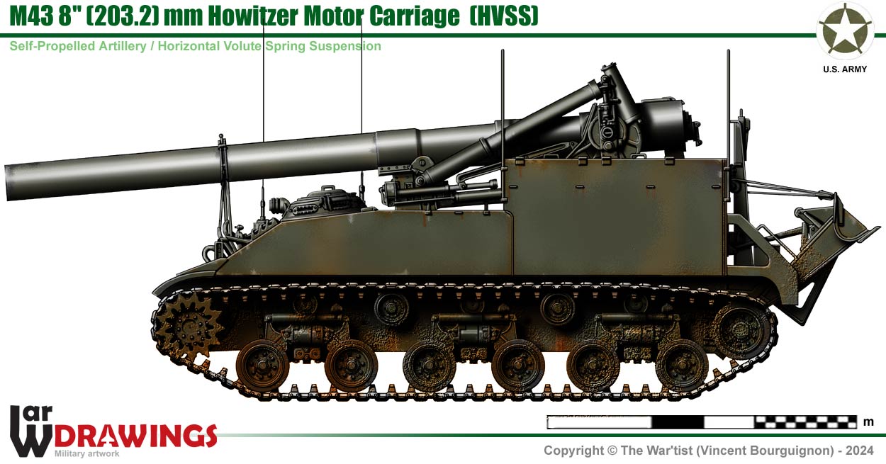 M43 203 2 Mm 8 Howitzer Motor Carriage